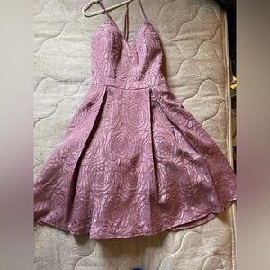 Mini floral purple dress